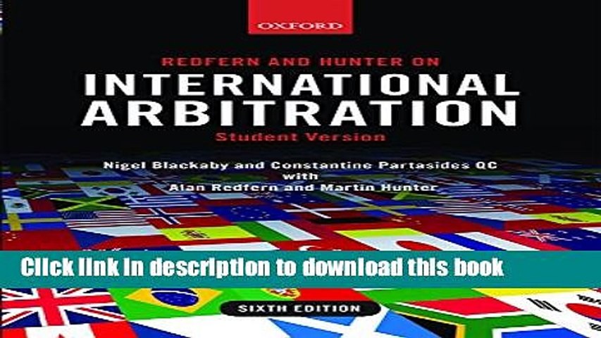 Ebook Redfern And Hunter On International Arbitration Free Online