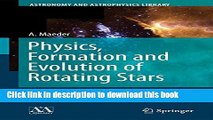 Books Physics, Formation and Evolution of Rotating Stars Free Online