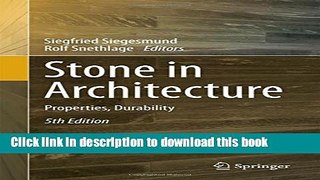 Books Stone in Architecture: Properties, Durability Full Download