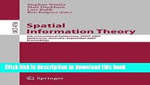 Ebook Spatial Information Theory: 8th International Conference, COSIT 2007, Melbourne, Australia,