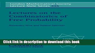 Ebook Lectures on the Combinatorics of Free Probability Full Online