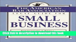 Books The American Bar Association Legal Guide for Small Business: Everything a Small-Business