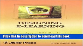 Ebook Designing E-Learning Free Online