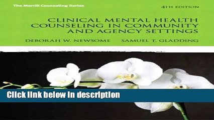 Ebook Clinical Mental Health Counseling in Community and Agency Settings (4th Edition) (New 2013