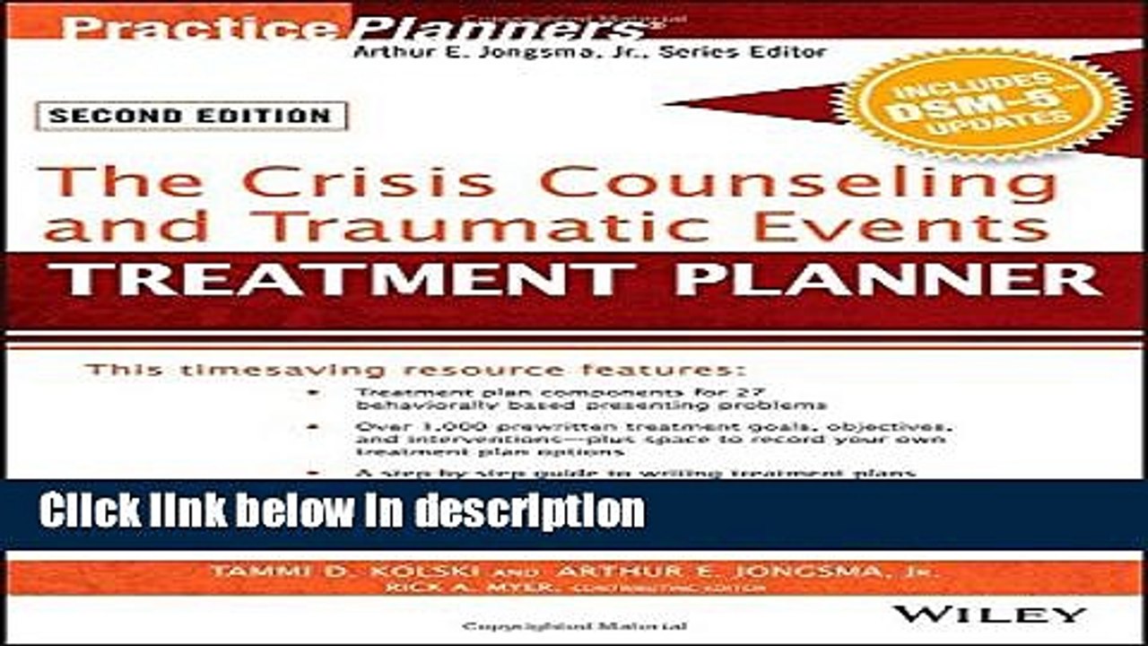 Ebook The Crisis Counseling and Traumatic Events Treatment Planner, with DSM-5 Updates, 2nd