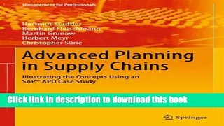 Books Advanced Planning in Supply Chains: Illustrating the Concepts Using an SAPÂ® APO Case Study