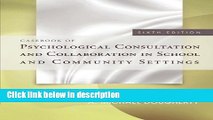 Ebook Casebook of Psychological Consultation and Collaboration in School and Community Settings