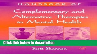 Ebook Handbook of Complementary and Alternative Therapies in Mental Health Full Online