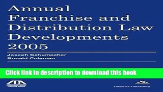 Books Annual Franchise and Distribution Law Developments Full Download