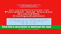Ebook An Introduction to Parallel and Vector Scientific Computation (Cambridge Texts in Applied