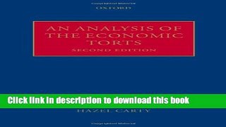 Books An Analysis of the Economic Torts Free Online