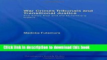 Books War Crimes Tribunals and Transitional Justice: The Tokyo Trial and the Nuremburg Legacy Free