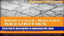Download  Mortgage-Backed Securities: Products, Structuring, and Analytical Techniques (Frank J.