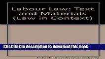 Books Labour Law: Text and Materials Full Online