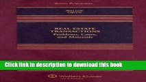 PDF  Real Estate Transactions: Problems, Cases, and Materials  Free Books