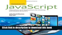Books Programming With Javascript: Algorithms And Applications For Desktop And Mobile Browsers