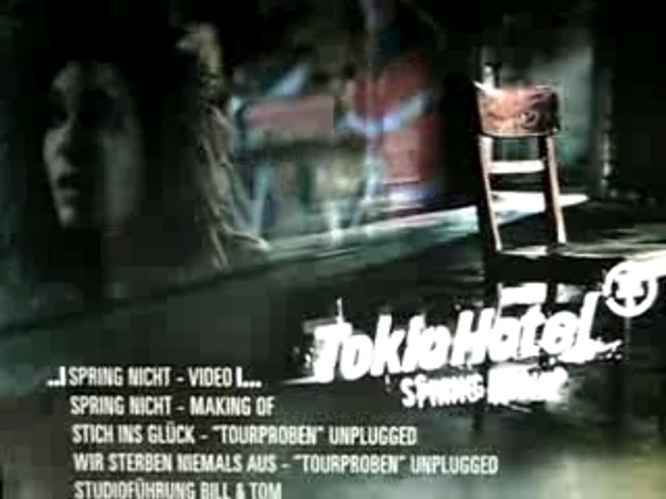 Tokio Hotel menu dvd spring nicht