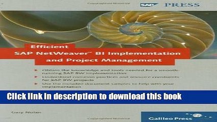 Books Efficient SAP NetWeaver BI Implementation and Project Management Full Online