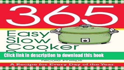 Books 365 Easy Slow Cooker Recipes Full Download