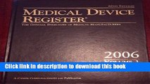 Ebook Medical Device Register: The Official Directory of Medical Manufacturers (Medical Device