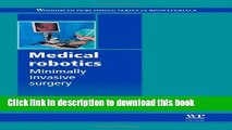 Books Medical Robotics: Minimally Invasive Surgery (Woodhead Publishing Series in Biomaterials)