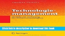 PDF  Technologiemanagement: Modelle zur Sicherung der WettbewerbsfÃ¤higkeit (German Edition)  Online