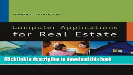 PDF  COMPUTER APPLICATIONS FOR REAL ESTATE (California Real Estate)  Online