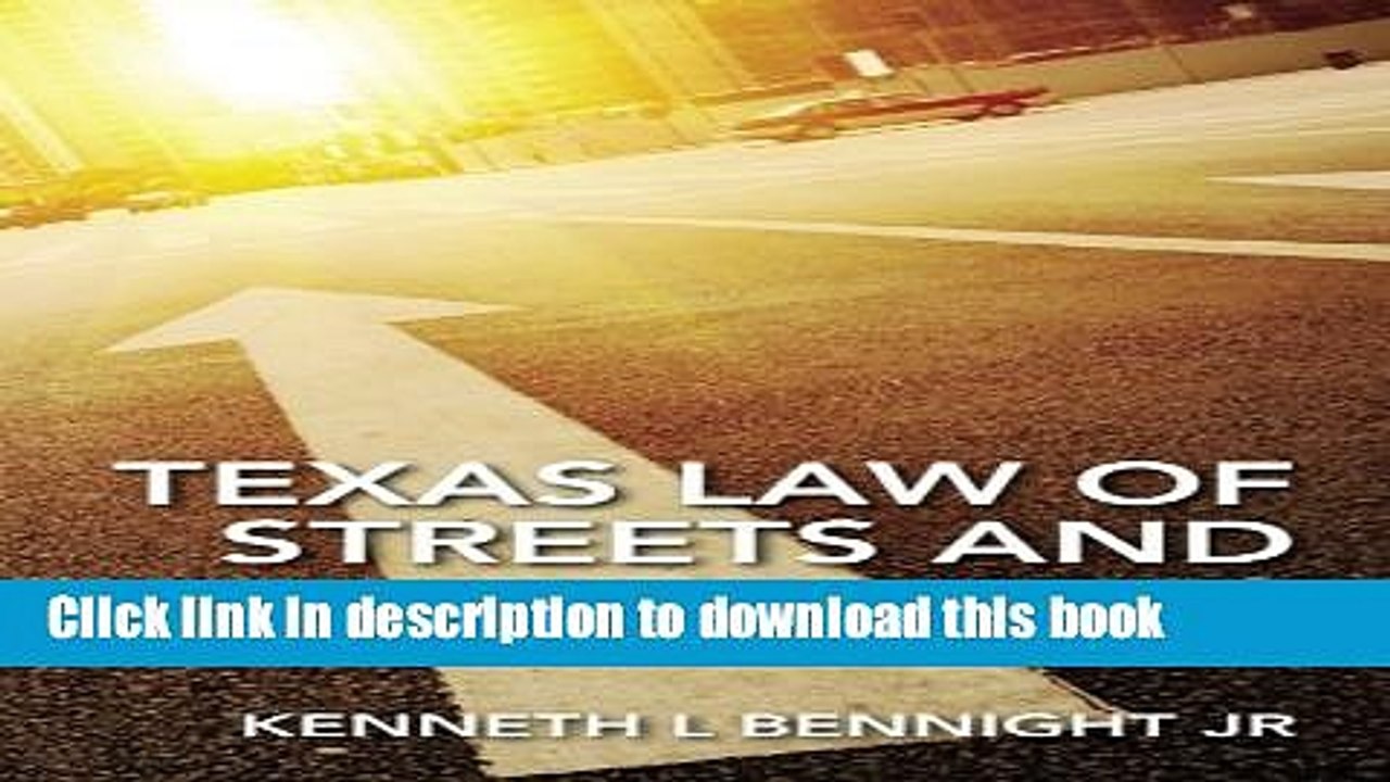 PDF  Texas Law of Streets and Alleys: A Handbook  Free Books