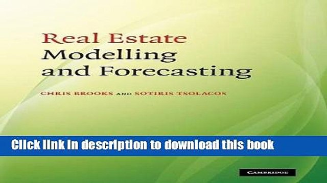 PDF Real Estate Modelling and Forecasting Free Books