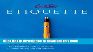 Books Emily Post s Etiquette 17th Edition Free Online