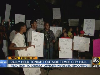 Rally held to demand answers in death of Dalvin Hollins by Tempe police officer