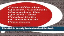 Books Cost-Effective Quality Control: Managing the Quality and Productivity of Analytical