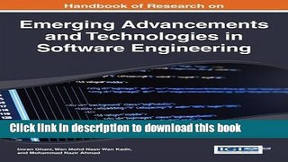 Ebook Handbook of Research on Emerging Advancements and Technologies in Software Engineering Full