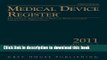 Books Medical Device Register 2011 (2Vol Set): The Official Directory of Medical Manufacturers
