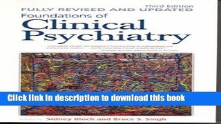 Books Foundations of Clinical Psychiatry Full Download