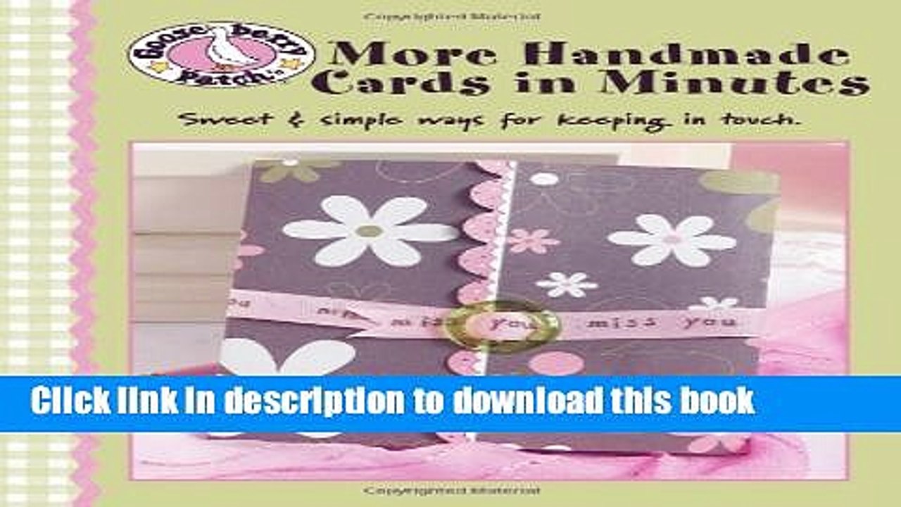 Ebook Gooseberry Patch More Handmade Cards in Minutes (Leisure Arts #4350) Free Online