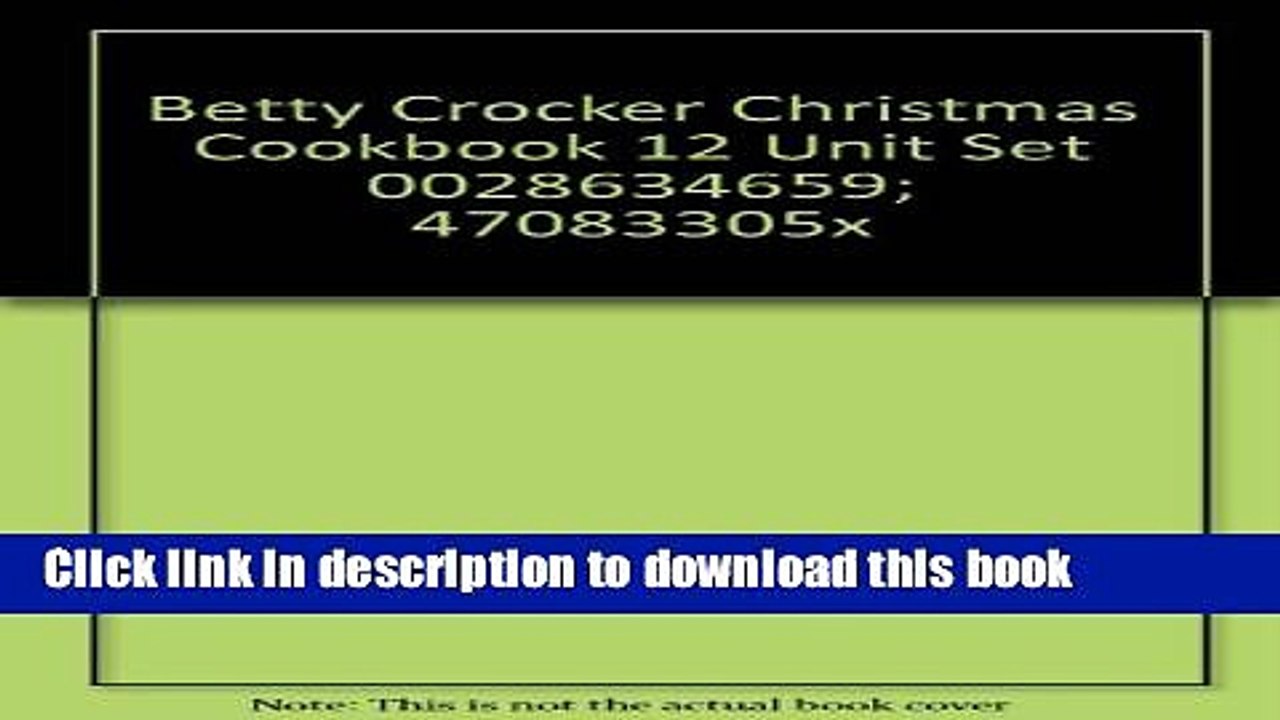 Books Betty Crocker Christmas Cookbook 12 Unit Set Full Online