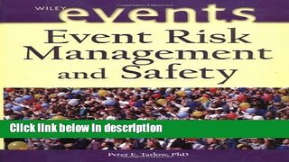 Ebook Event Risk Management and Safety: 1st (First) Edition Full Online