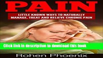 Books Pain: Natural Remedies to Eliminate Aches, Pains and Inflammation Fast Free Online