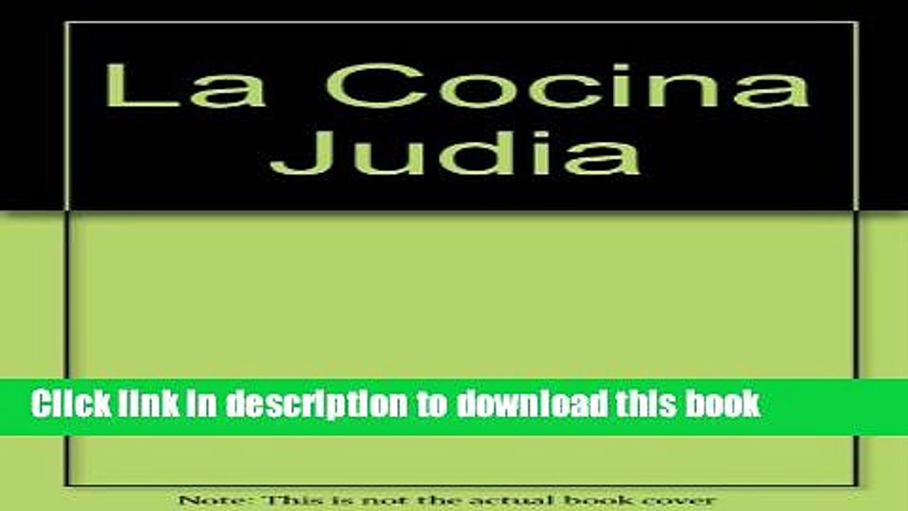 Ebook La Cocina Judia (Spanish Edition) Free Download