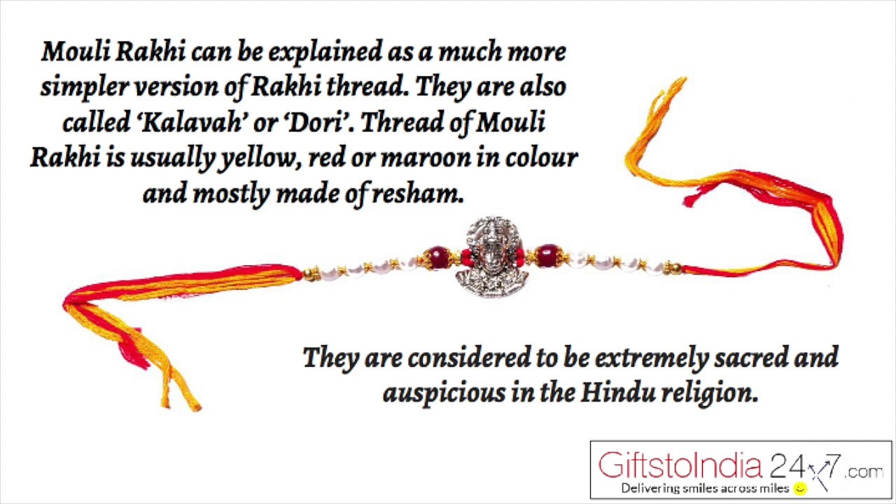 Mouli and Thread Rakhi For Brother