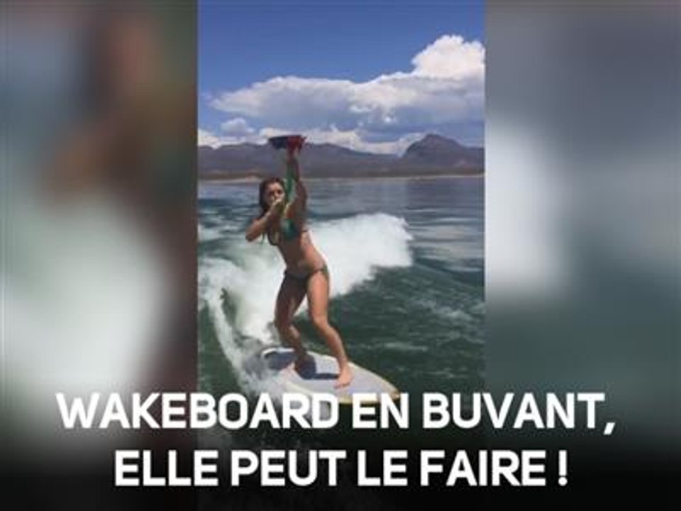 Concours de bière et ski nautique ? Elle ose !