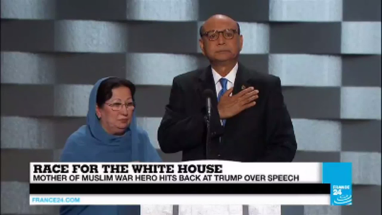 Race for the White House: mother of Muslim war hero hits back at Trump over speech