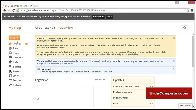 How To Create A Website Or Blog In Google Blogger - Urdu/Hindi