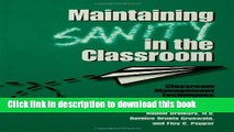 Ebook Maintaining Sanity In The Classroom: Classroom Management Techniques Full Online