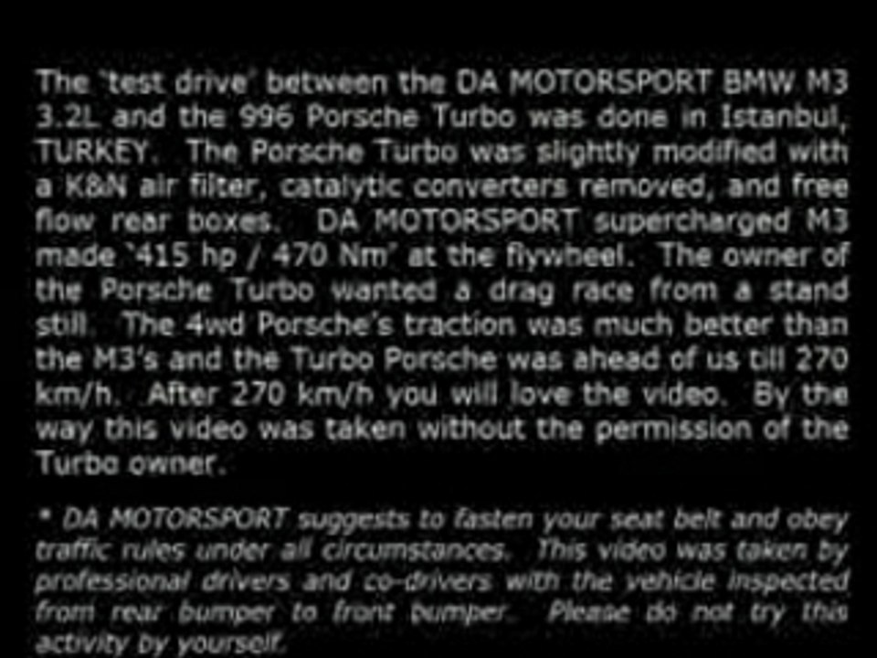 Bmw m3 Vs Porsche Turbo