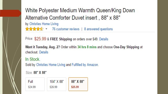 White Polyester Medium Warmth Queen King Down Alternative Comforter Duvet insert Review
