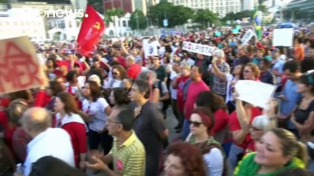 In run-up to Rio Games, thousands rally for and against Rousseff