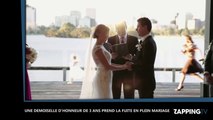 Une demoiselle d’honneur de 3 ans prend la fuite en plein mariage (Vidéo)