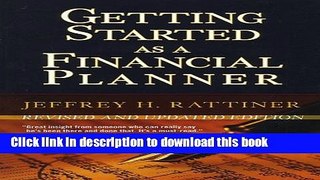 Ebook Getting Started as a Financial Planner (Bloomberg) Free Online